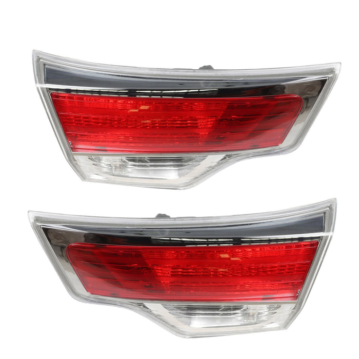 DURAFORCE 2PCS Tail Light Inner Driver & Passenger Side Fit 2014-2016 Toyota Highlander