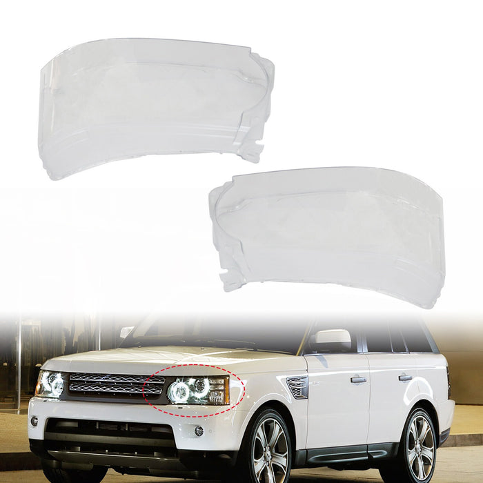 DURAFORCE 2PCS Headlight Lens Cover for Land Rover Range Rover Sport 2010-2013