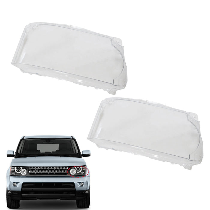 DURAFORCE 2PCS Headlight Lens Cover for Land Rover Range Rover Sport 2010-2013