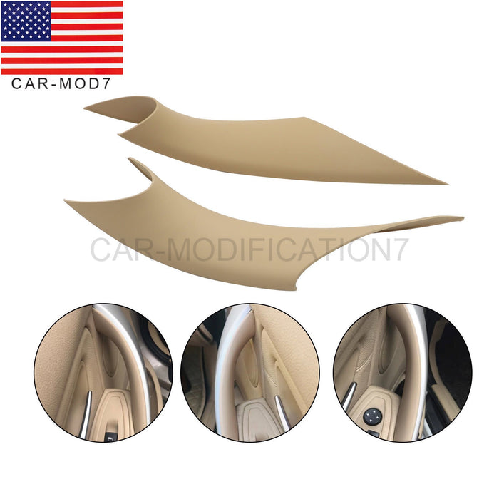 DURAFORCE 2PCS Beige Inner Door Handle Cover Trim for BMW 3/4 Series F30 F35