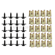 DURAFORCE 40Pcs Metal Car Fender Bumper Retainer U Nut Clips Body Screw Fasteners