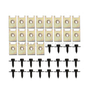 DURAFORCE 40Pcs Metal Car Fender Bumper Retainer U Nut Clips Body Screw Fasteners