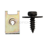 DURAFORCE 40Pcs Metal Car Fender Bumper Retainer U Nut Clips Body Screw Fasteners