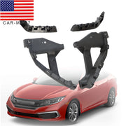 DURAFORCE 4PC Headlight Brackets Front Mount Retainer for 2016-2021 Honda Civic Sedan