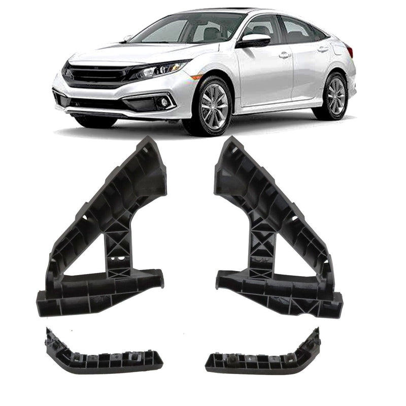 DURAFORCE 4PC Headlight Brackets Front Mount Retainer for 2016-2021 Honda Civic Sedan