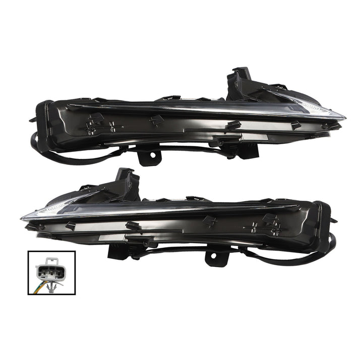 DURAFORCE 2PCS LH & RH Daytime Running Lights for 2014-2016 Lexus IS250 IS300 IS200t
