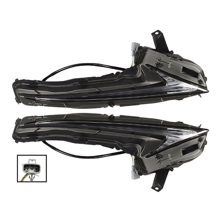 DURAFORCE 2PCS LH & RH Daytime Running Lights for 2014-2016 Lexus IS250 IS300 IS200t