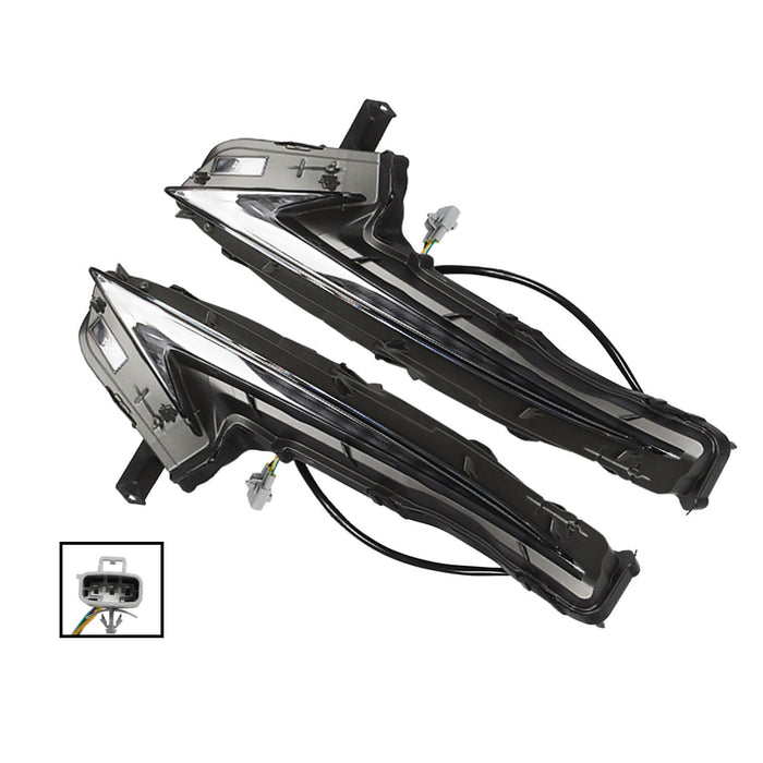 DURAFORCE 2PCS LH & RH Daytime Running Lights for 2014-2016 Lexus IS250 IS300 IS200t