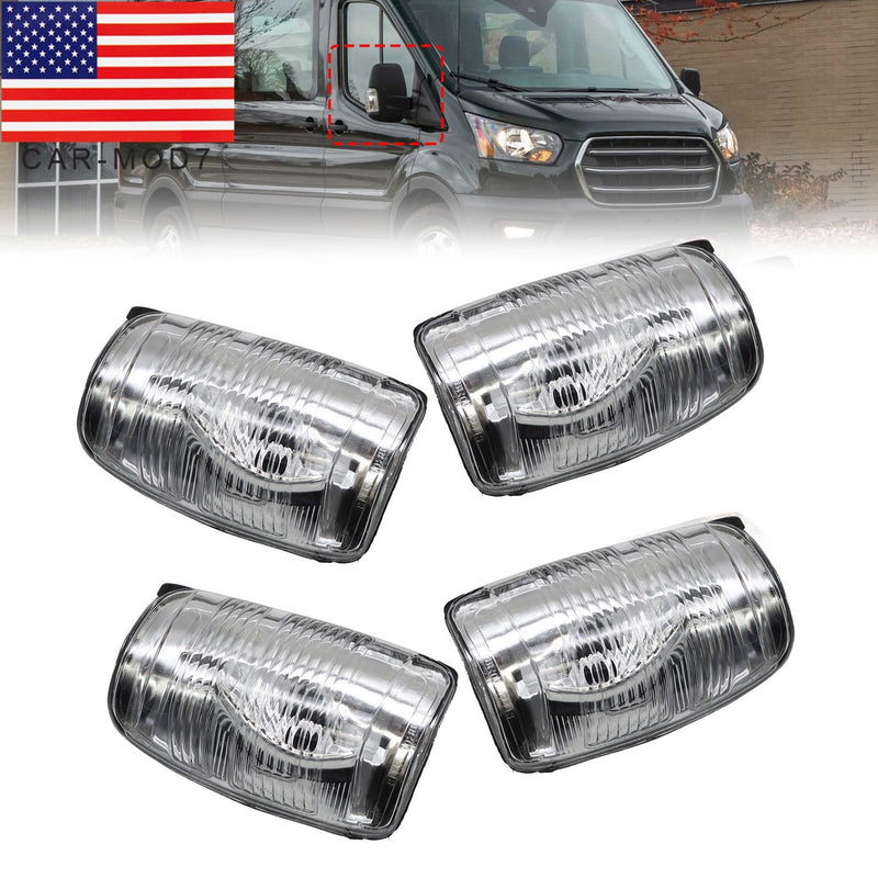 DURAFORCE 4Pcs Ford Transit 250 350HD 2015-21 Side Mirror Turn Signal Lights Left+Right