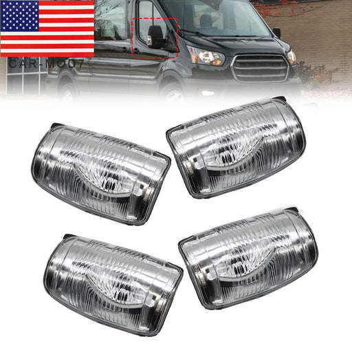 DURAFORCE 4Pcs Ford Transit 250 350HD 2015-21 Side Mirror Turn Signal Lights Left+Right