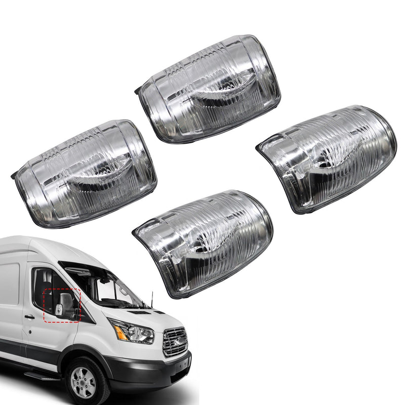 DURAFORCE 4Pcs Ford Transit 250 350HD 2015-21 Side Mirror Turn Signal Lights Left+Right