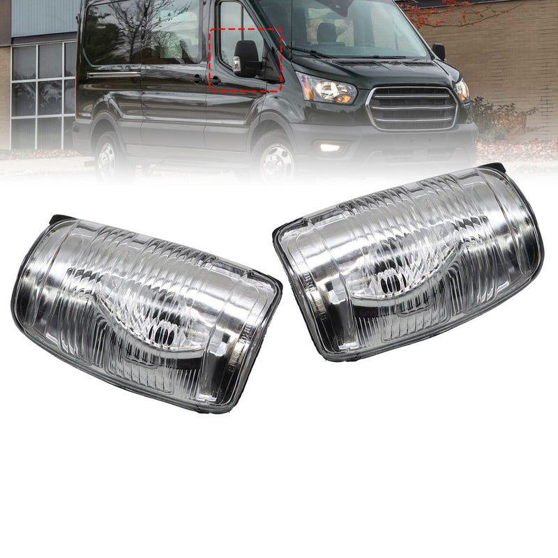 DURAFORCE 4Pcs Ford Transit 250 350HD 2015-21 Side Mirror Turn Signal Lights Left+Right