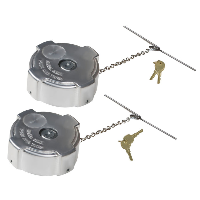 DURAFORCE 2x Locking Diesel Fuel Caps for 96-18 Freightliner Cascadia Columbia 03-37017-00