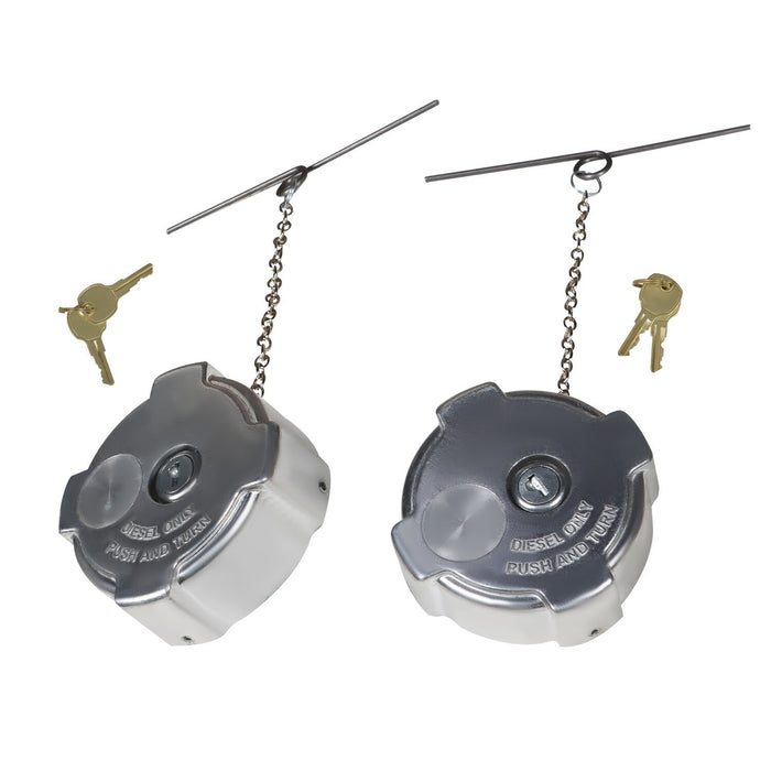 DURAFORCE 2x Locking Diesel Fuel Caps for 96-18 Freightliner Cascadia Columbia 03-37017-00