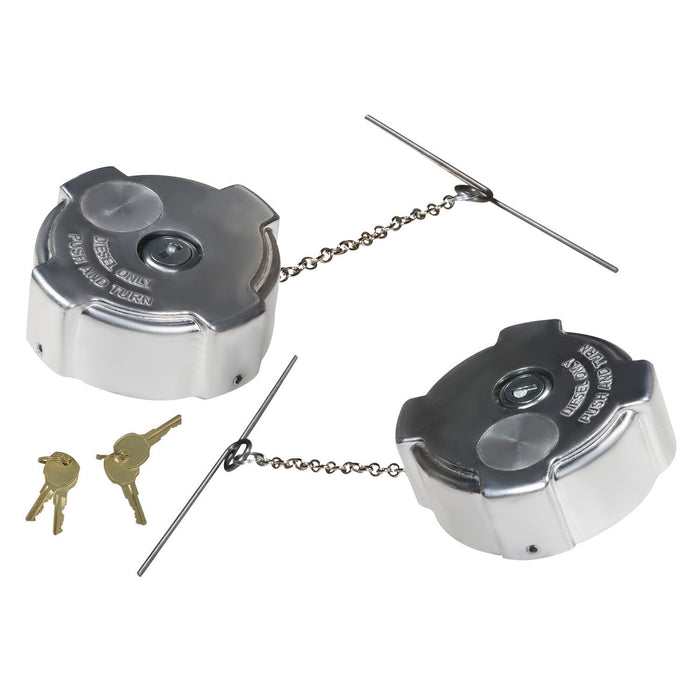 DURAFORCE 2x Locking Diesel Fuel Caps for 96-18 Freightliner Cascadia Columbia 03-37017-00