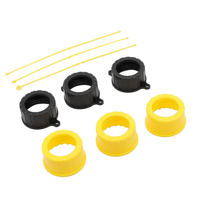 DURAFORCE 3-Pack Gas Can Spout Replacement Kit with Nozzles, Screw Collar & Vent Caps