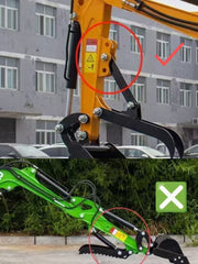 DURAFORCE Hydraulic Thumb Clip Attachment 3-Hole for Mini Excavator Small Digger Crawler