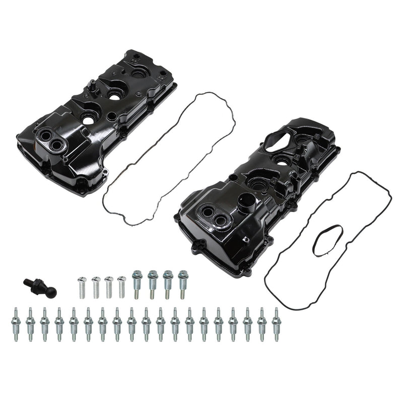 DURAFORCE 2x Aluminum Valve Covers Set for 13-16 Ford F-150 & 15-17 Expedition 3.5L Turbo