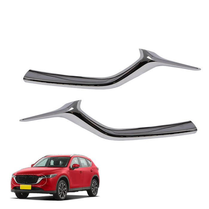 DURAFORCE 2Pcs Front Bumper Grille Chrome Trim Left & Right for Mazda CX-5 2017-2021