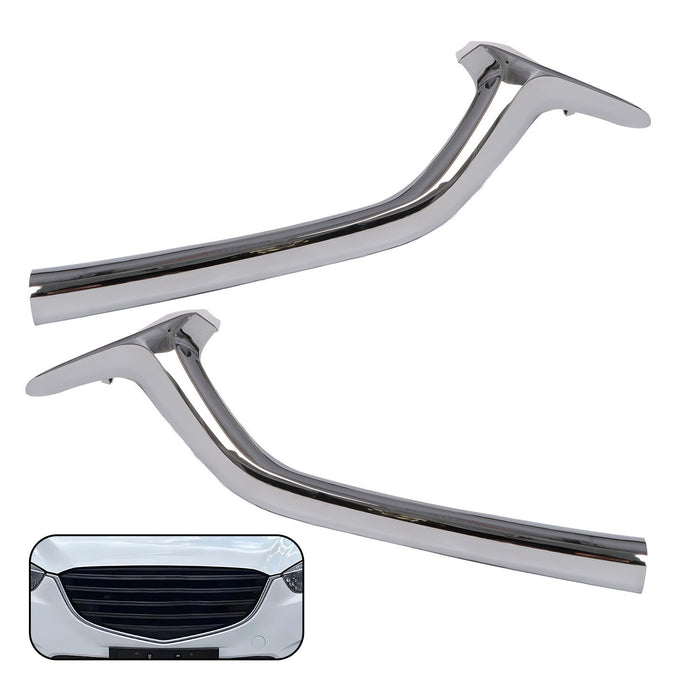 DURAFORCE 2Pcs Front Bumper Grille Chrome Trim Left & Right for Mazda CX-5 2017-2021
