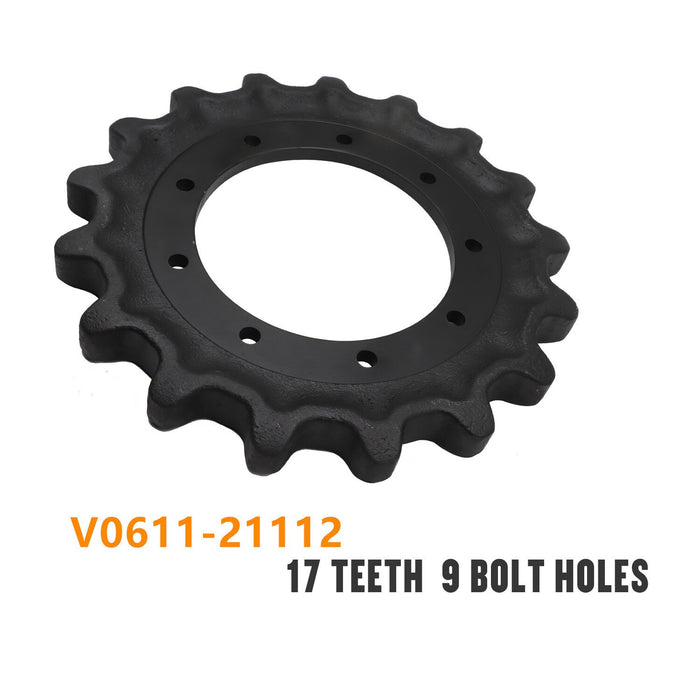DURAFORCE 2x Rear Sprocket 17 Teeth Undercarriage Part for Kubota SVL90 SVL95 SVL97