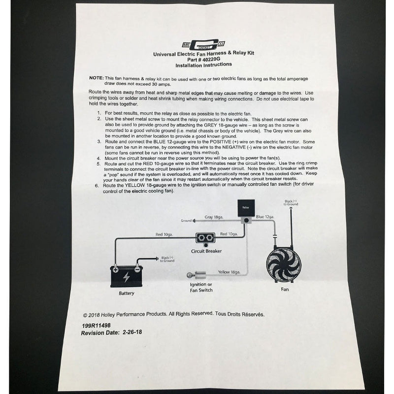 DURAFORCE 40205G Electric Fuel Pump Harness & Relay Wiring Kit Heavy Duty New