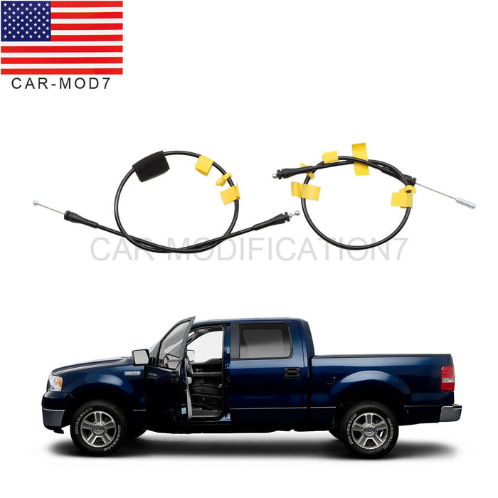 DURAFORCE 2x Rear Side Door Latch Release Cable for Ford F-150 2004-2008 Extended Cab