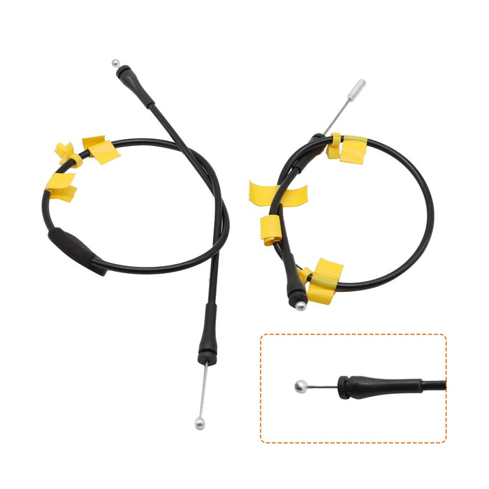 DURAFORCE 2x Rear Side Door Latch Release Cable for Ford F-150 2004-2008 Extended Cab