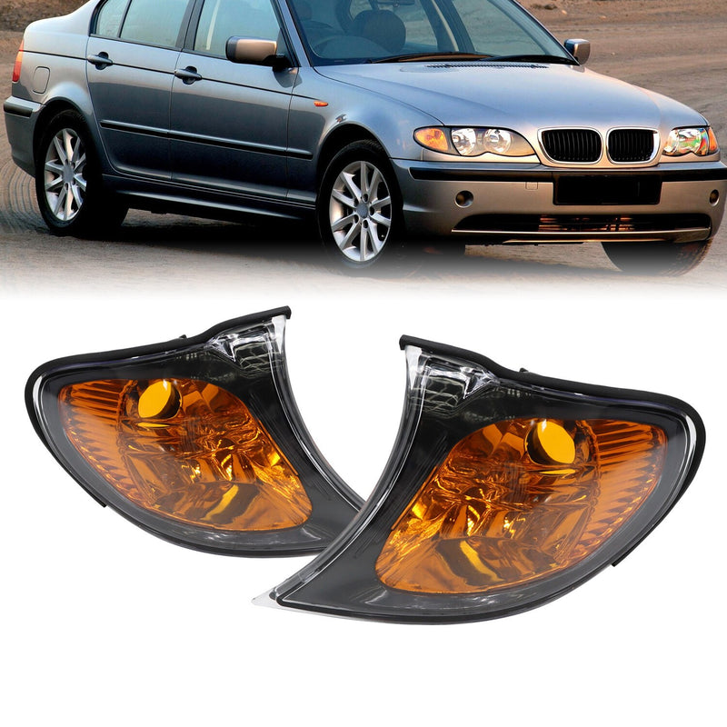 DURAFORCE 2x Amber Corner Parking Turn Signal Lights for BMW 3 Series E46 2002-2005