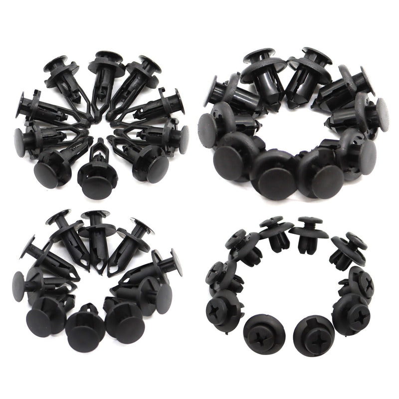 DURAFORCE 40X Car Body Rivet Push Pin Bumper Fender Retainer Trim Moulding Clips Kit
