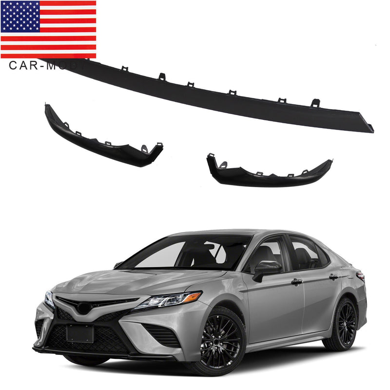 DURAFORCE 3PCS Front Bumper Lower Grille Trim for Toyota Camry SE XSE 2018-2020