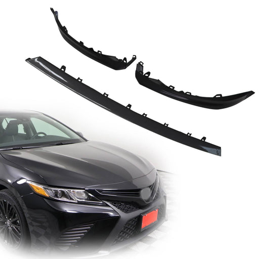 DURAFORCE 3PCS Front Bumper Lower Grille Trim for Toyota Camry SE XSE 2018-2020