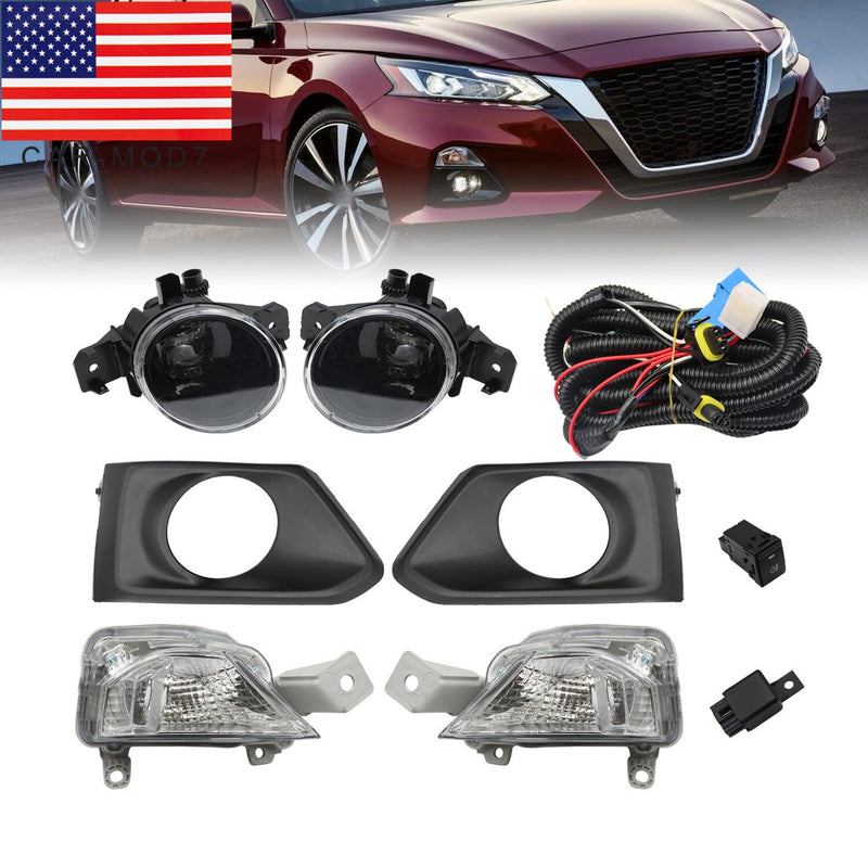 DURAFORCE 4PCS 2019-2021 Nissan Altima Front Turn Signal & Bumper LED Fog Lights