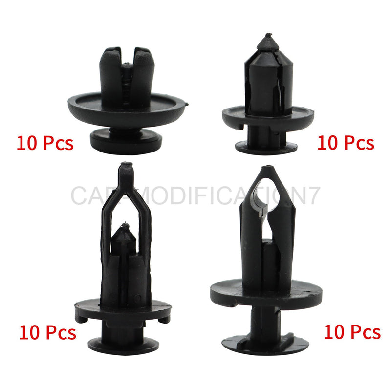 DURAFORCE 40Pcs Car Body Rivet Push Pin Plastic Fastener Bumper Fender Trim Clips