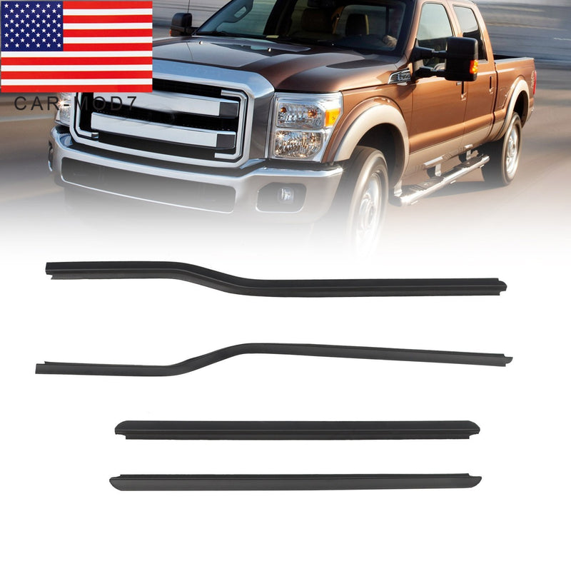 DURAFORCE 4Pc Car Window Felt Trim Seal for 99-16 Ford F250 F350 F450 F81Z 2625596AA