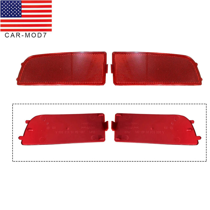 DURAFORCE 2x Red Rear Bumper Reflector Lights for 2010-18 Mercedes Benz Sprinter 2500