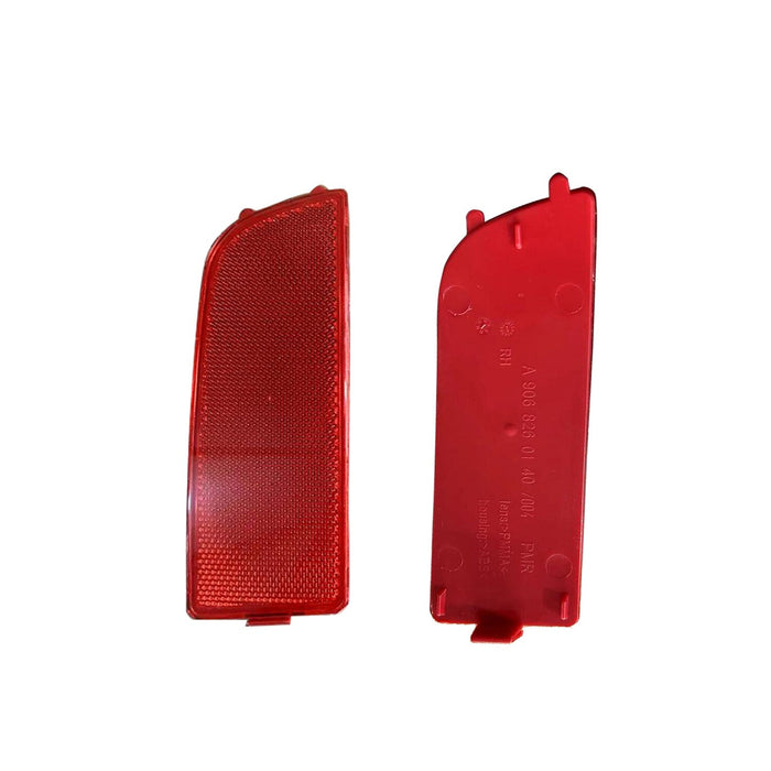 DURAFORCE 2x Red Rear Bumper Reflector Lights for 2010-18 Mercedes Benz Sprinter 2500