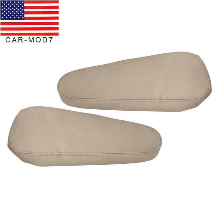 DURAFORCE 2pcs Beige Leather Armrest Covers for Lexus GX470 2003-2009 Seat Replacement