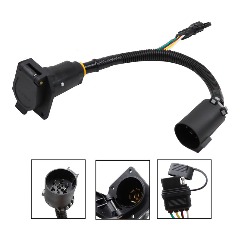 DURAFORCE 7-Way Trailer Wiring Harness & 4-Way Flat Plug Kit for Chevy Silverado 1500/2500