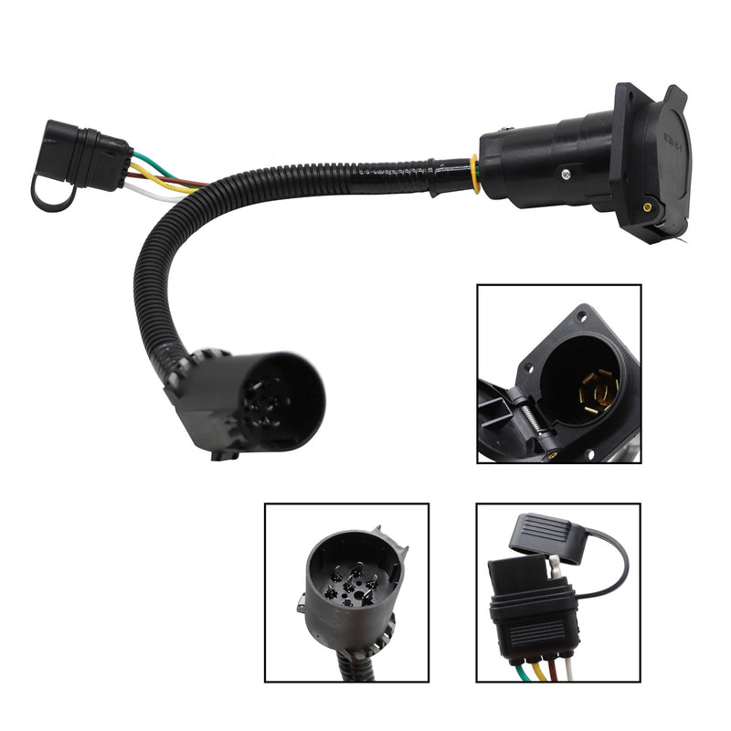 DURAFORCE 7-Way Trailer Wiring Harness & 4-Way Flat Plug Kit for Chevy Silverado 1500/2500