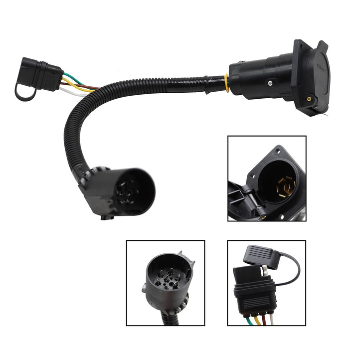 DURAFORCE 7-Way Trailer Wiring Harness & 4-Way Flat Plug Kit for Chevy Silverado 1500/2500