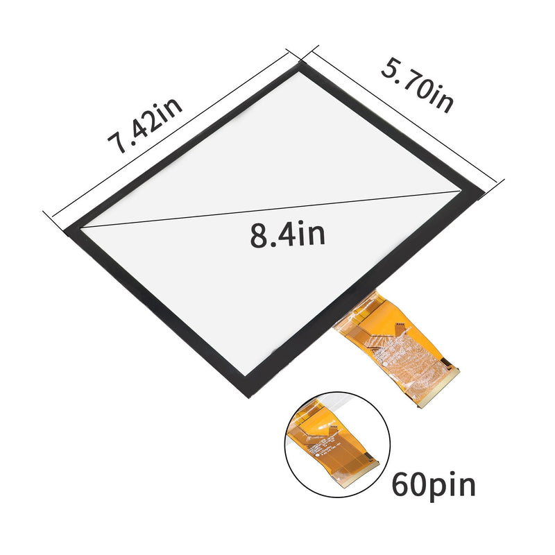 DURAFORCE 8.4" Touch Screen Digitizer Glass for 17-20 Dodge Chrysler Jeep Navigation Radio