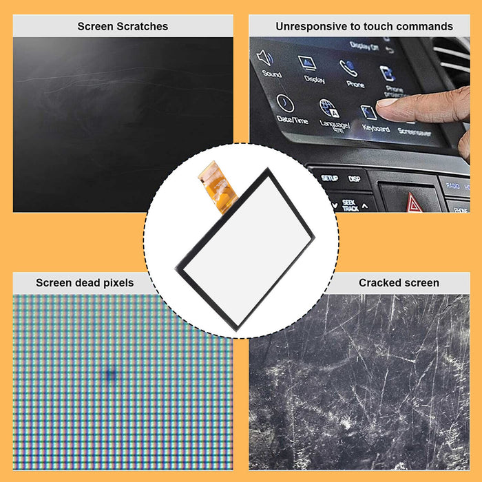 DURAFORCE 8.4" Touch Screen Digitizer Glass for 17-20 Dodge Chrysler Jeep Navigation Radio