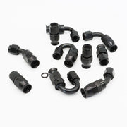 DURAFORCE 6AN Nylon E85 PTFE Fuel Line Hose Kit 20ft with 10 Fittings Black