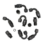 DURAFORCE 6AN Nylon E85 PTFE Fuel Line Hose Kit 20ft with 10 Fittings Black