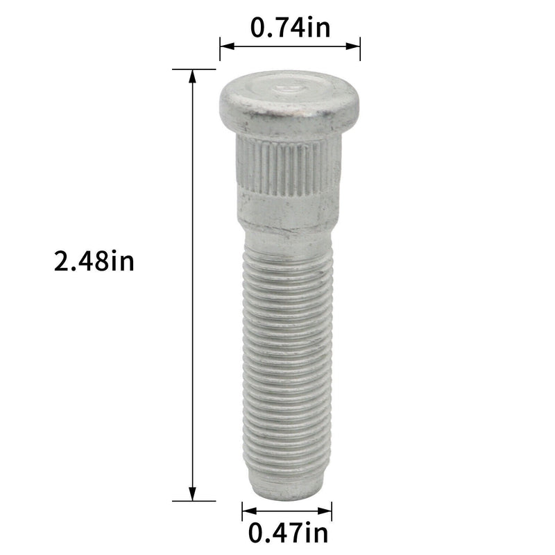DURAFORCE 8pcs Front & Rear Wheel Hub Stud Set for 2012-2019 Dodge Ram 2500 3500