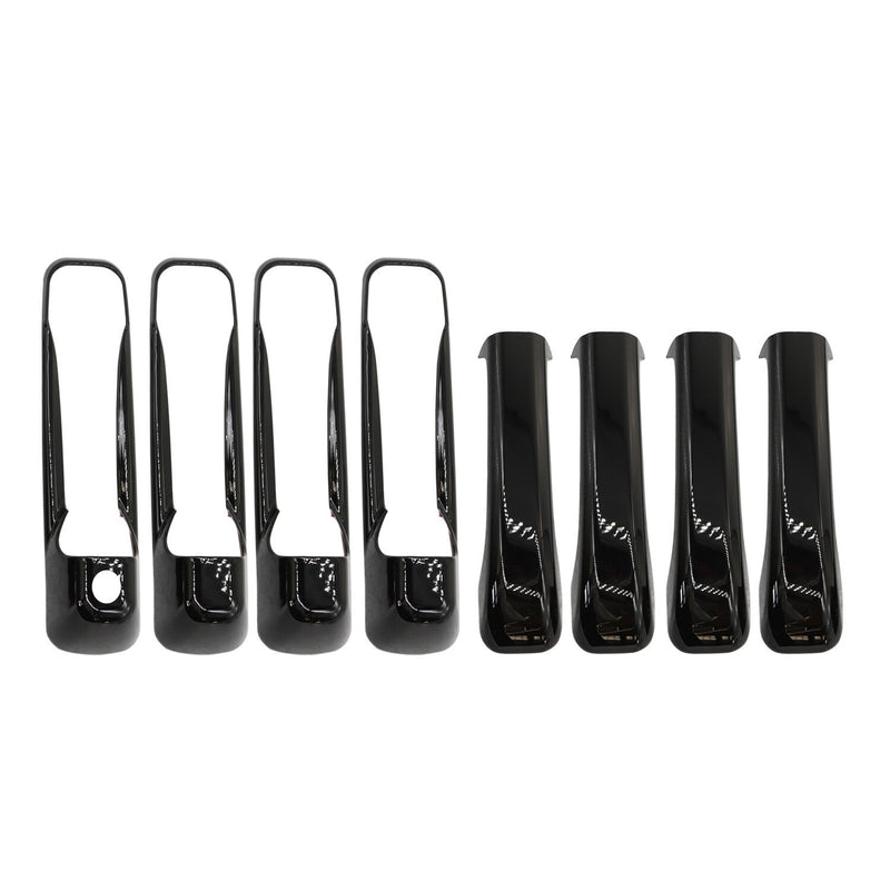 DURAFORCE 8PCS Gloss Black Door Handle Covers Trim for Dodge RAM 1500 2009-2018