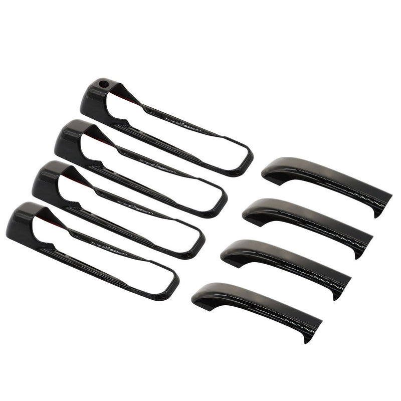DURAFORCE 8PCS Gloss Black Door Handle Covers Trim for Dodge RAM 1500 2009-2018
