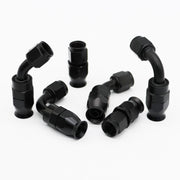 DURAFORCE 6AN Black Nylon PTFE Fuel Line Hose Kit 12ft 6 Fittings E85 Compatible