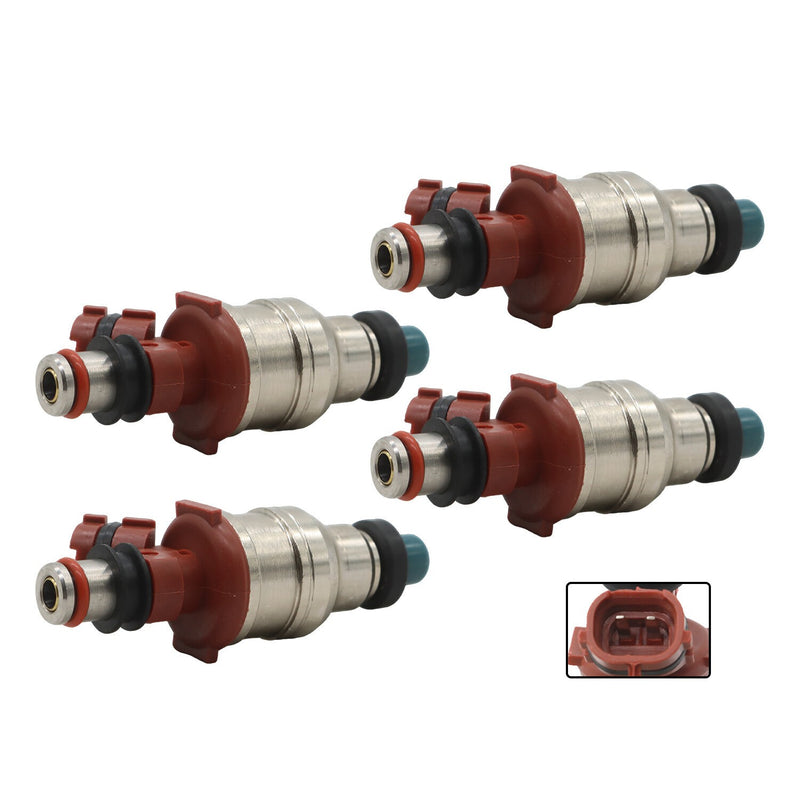 DURAFORCE 4Pcs Fuel Injectors 23250-35040 for Toyota 4Runner Pickup T100 1989-95 22RE